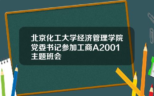 北京化工大学经济管理学院党委书记参加工商A2001主题班会