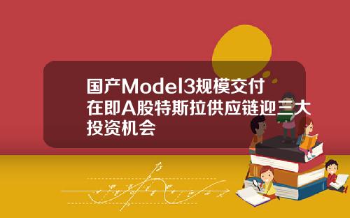 国产Model3规模交付在即A股特斯拉供应链迎三大投资机会