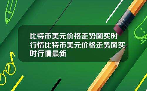 比特币美元价格走势图实时行情比特币美元价格走势图实时行情最新