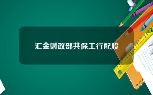 汇金财政部共保工行配股