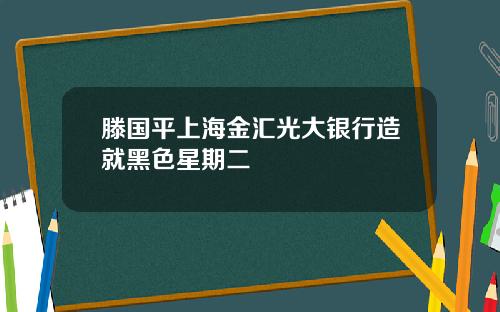 滕国平上海金汇光大银行造就黑色星期二