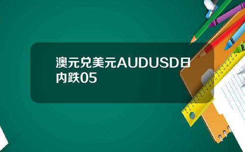 澳元兑美元AUDUSD日内跌05