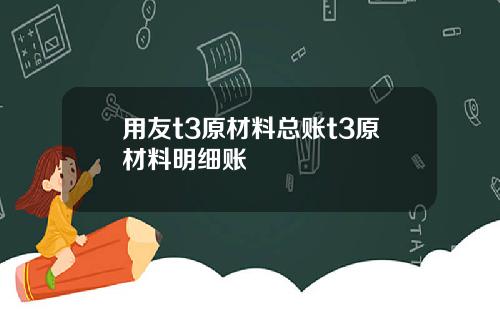 用友t3原材料总账t3原材料明细账