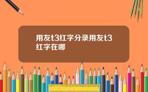 用友t3红字分录用友t3红字在哪