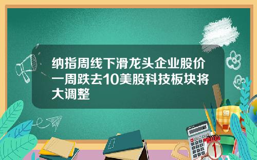 纳指周线下滑龙头企业股价一周跌去10美股科技板块将大调整