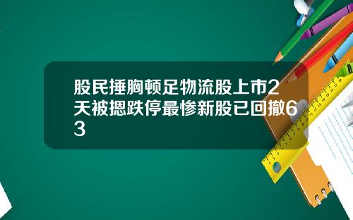 股民捶胸顿足物流股上市2天被摁跌停最惨新股已回撤63