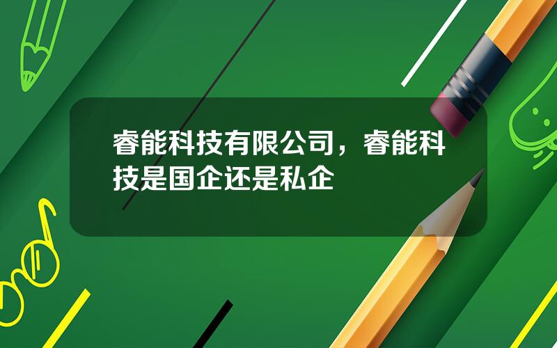 睿能科技有限公司，睿能科技是国企还是私企