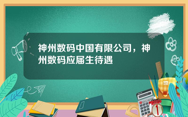 神州数码中国有限公司，神州数码应届生待遇