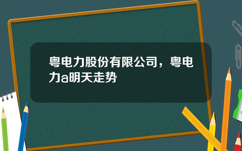 粤电力股份有限公司，粤电力a明天走势