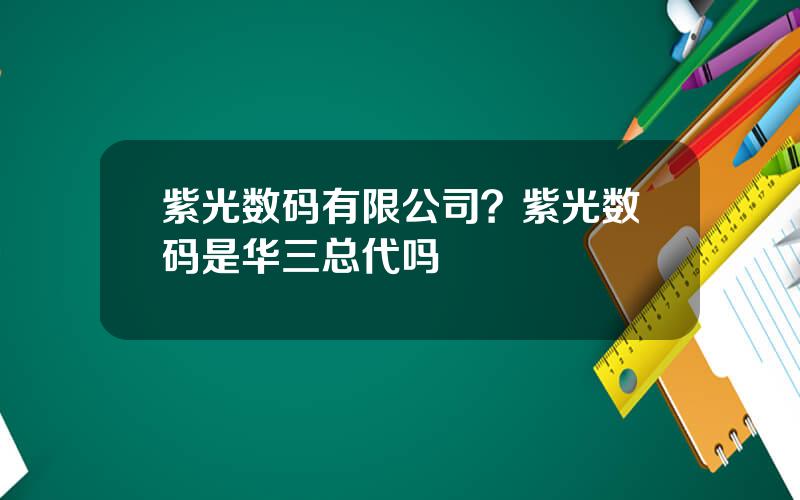 紫光数码有限公司？紫光数码是华三总代吗