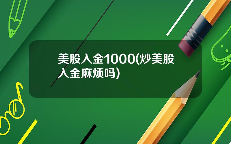 美股入金1000(炒美股入金麻烦吗)