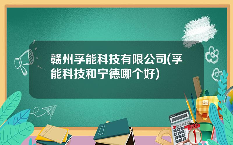 赣州孚能科技有限公司(孚能科技和宁德哪个好)